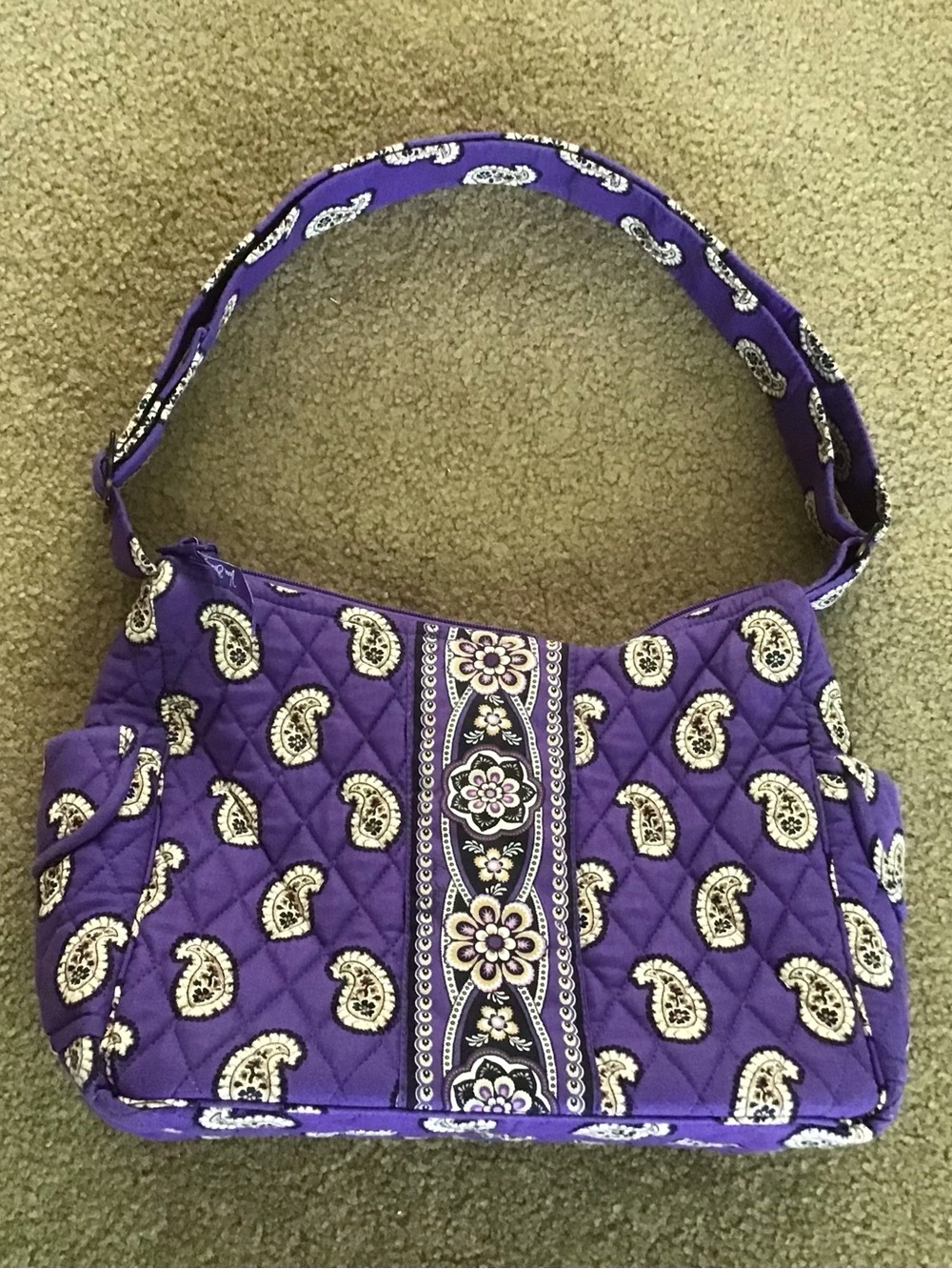 Vera Bradley "Simply Violet" Paisley Shoulder Bag